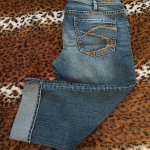 Silver capri jeans